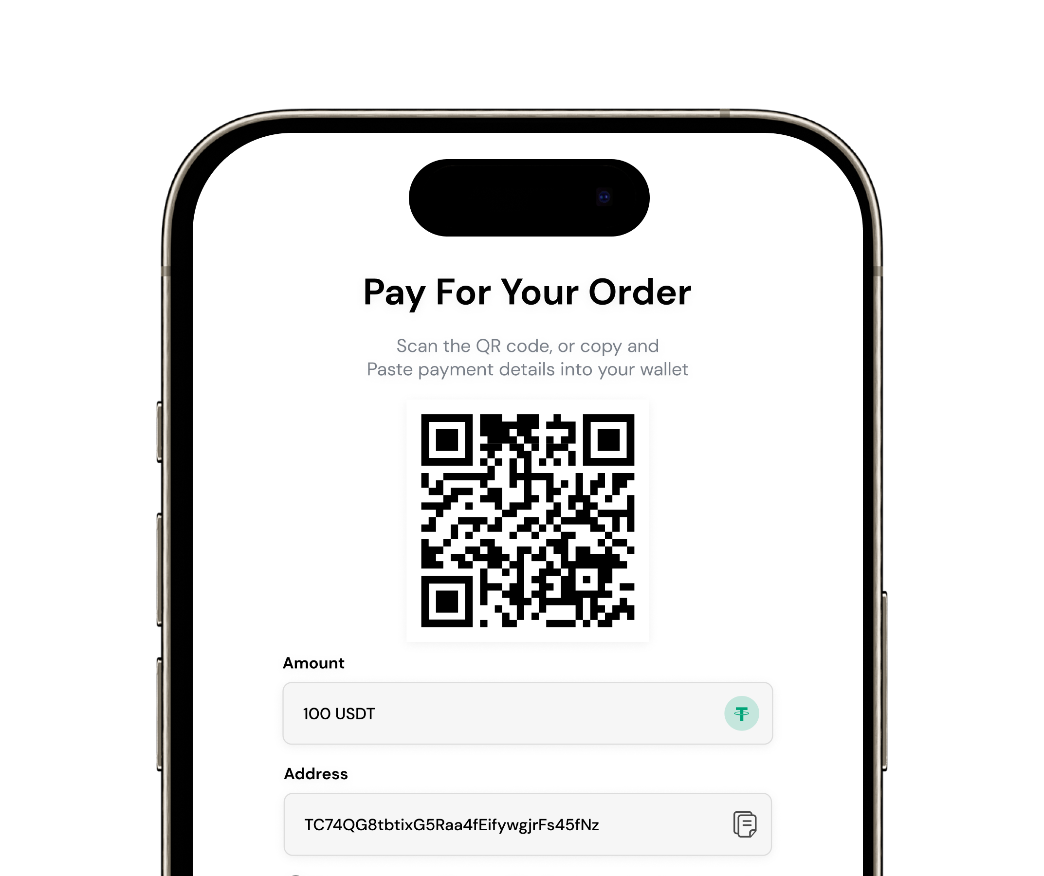 Customer Sends Crypto to the Deposit Address